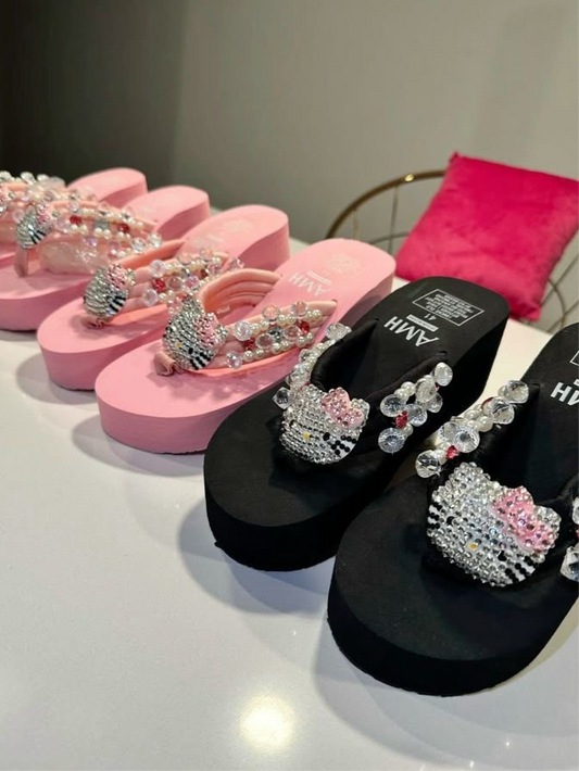 Bling Kitty Platform Sandals